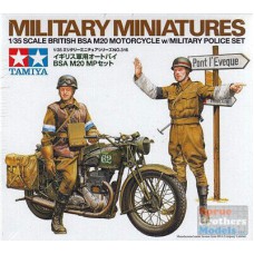 BRITISH BSA M20 MOTORCYCLE W/MILITARY POLICE SET